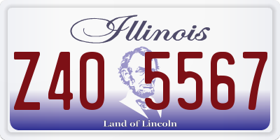IL license plate Z405567