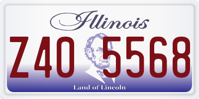 IL license plate Z405568
