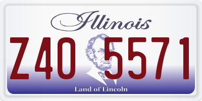 IL license plate Z405571