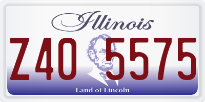 IL license plate Z405575