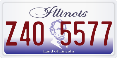 IL license plate Z405577
