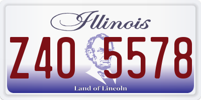 IL license plate Z405578