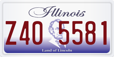 IL license plate Z405581