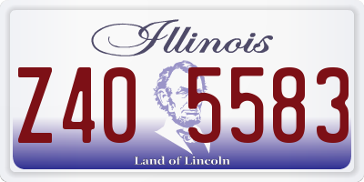 IL license plate Z405583