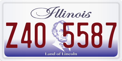 IL license plate Z405587