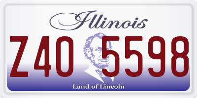 IL license plate Z405598