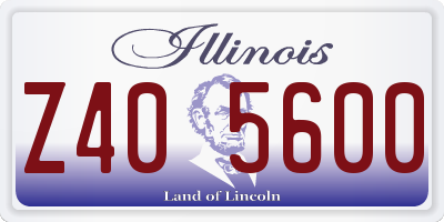 IL license plate Z405600