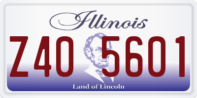 IL license plate Z405601