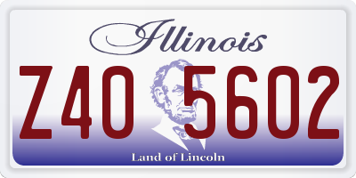 IL license plate Z405602
