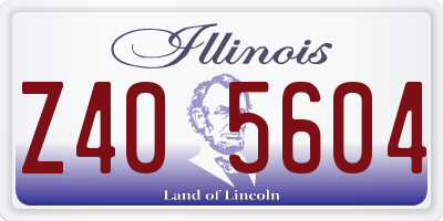 IL license plate Z405604