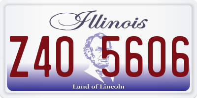 IL license plate Z405606