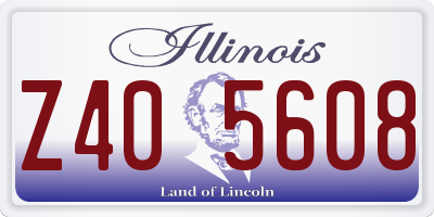 IL license plate Z405608