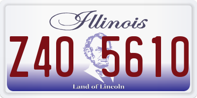 IL license plate Z405610