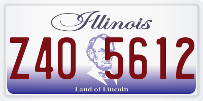 IL license plate Z405612
