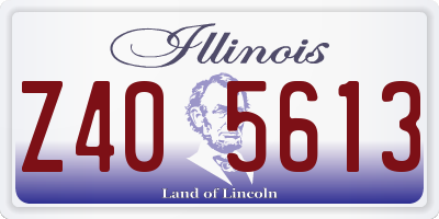 IL license plate Z405613