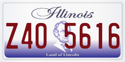 IL license plate Z405616