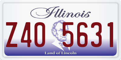 IL license plate Z405631