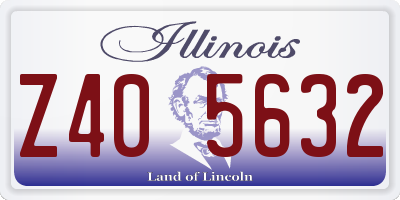 IL license plate Z405632