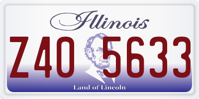 IL license plate Z405633