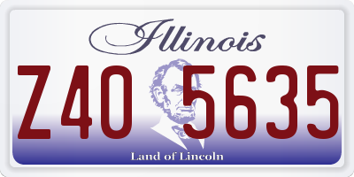 IL license plate Z405635