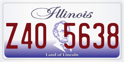 IL license plate Z405638