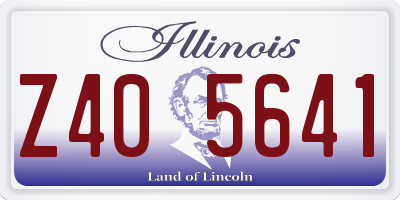 IL license plate Z405641
