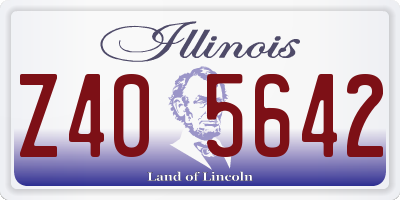 IL license plate Z405642