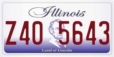 IL license plate Z405643