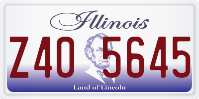 IL license plate Z405645