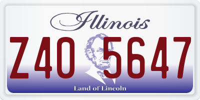 IL license plate Z405647
