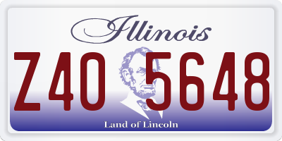 IL license plate Z405648