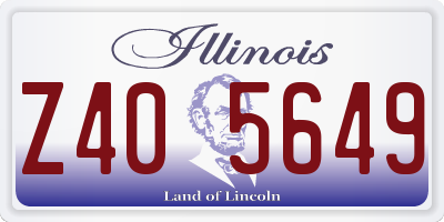 IL license plate Z405649