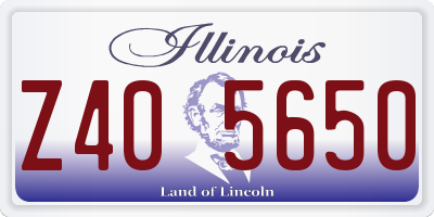 IL license plate Z405650