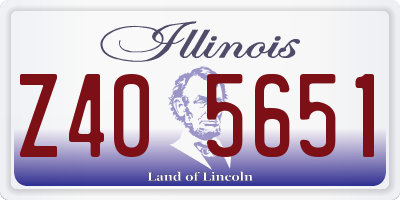 IL license plate Z405651