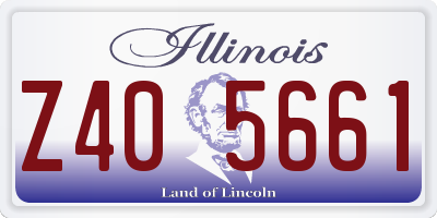 IL license plate Z405661