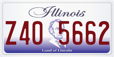 IL license plate Z405662