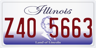 IL license plate Z405663