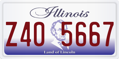 IL license plate Z405667
