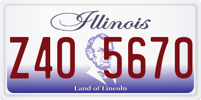IL license plate Z405670