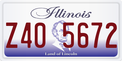 IL license plate Z405672