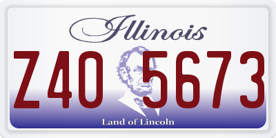 IL license plate Z405673