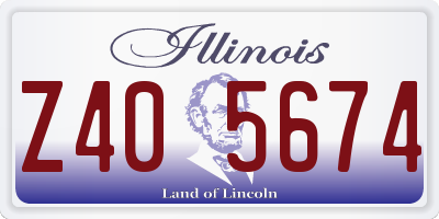IL license plate Z405674