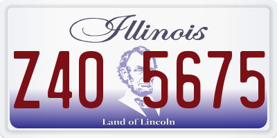 IL license plate Z405675