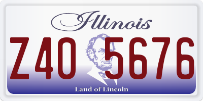 IL license plate Z405676