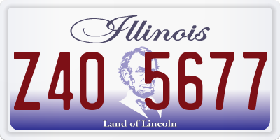 IL license plate Z405677