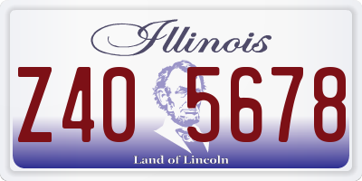 IL license plate Z405678