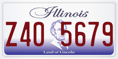 IL license plate Z405679