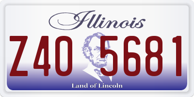 IL license plate Z405681
