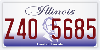 IL license plate Z405685
