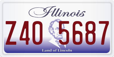 IL license plate Z405687